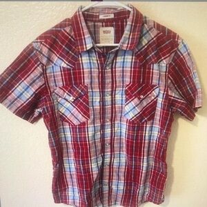 Levi's Red Plaid Men's Shirt